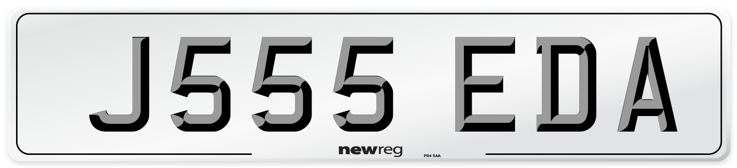 J555 EDA Number Plate from New Reg